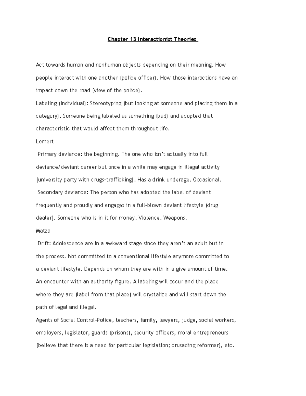 chapter-13-interactionist-theories-chapter-13-interactionist-theories