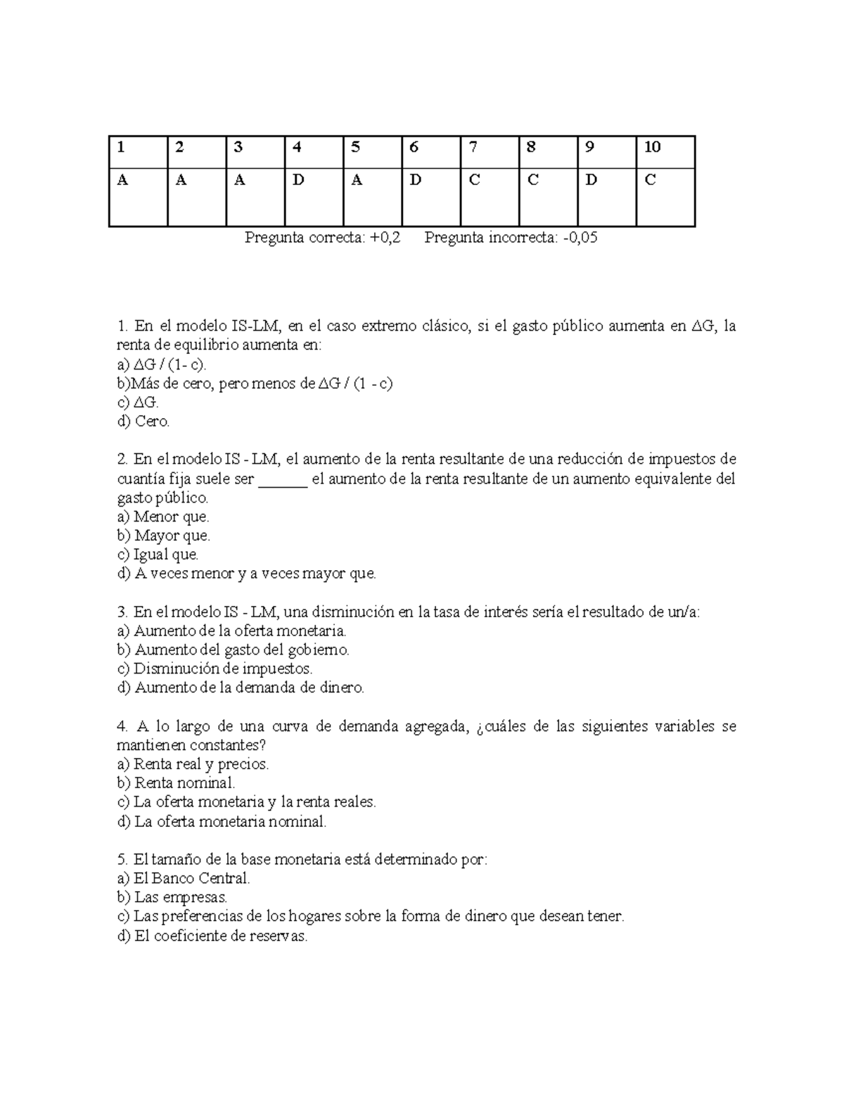 Test De Macroeconomía 1 2021 - Macro 1 - UB - Studocu