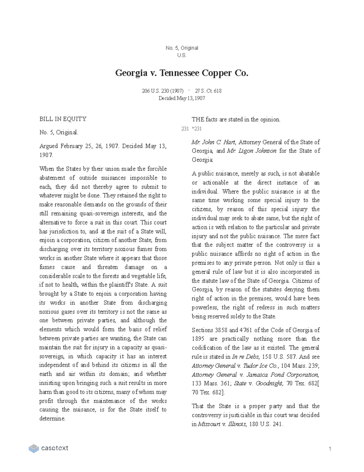 v. Tennessee Copper Co No. 5, Original U. v