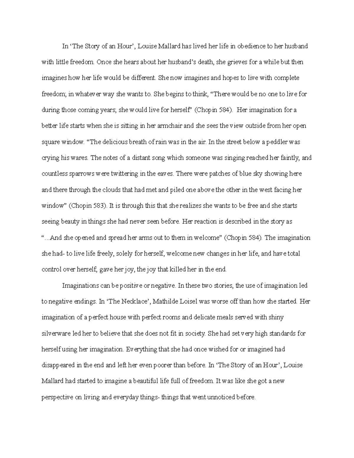 essay part 3 story