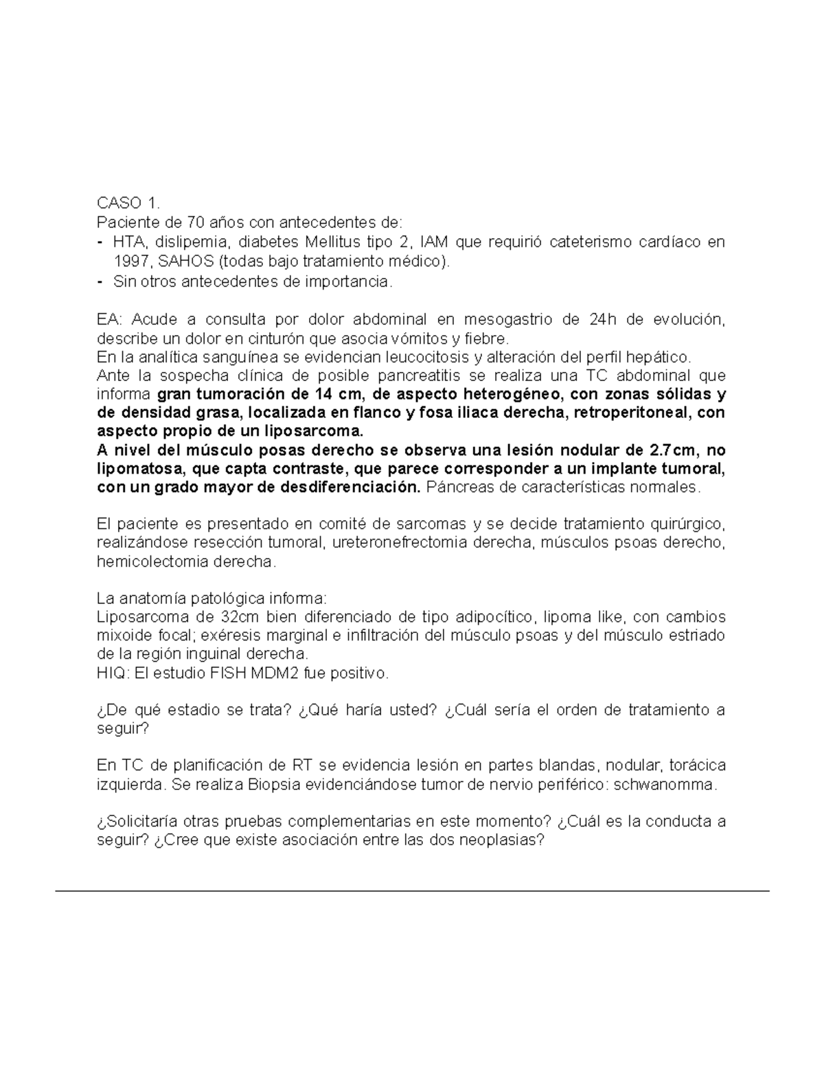 Sarcoma retroperitoneal etiología de la hipertensión Sarcoma retroperitoneal etiología de la hipertensión