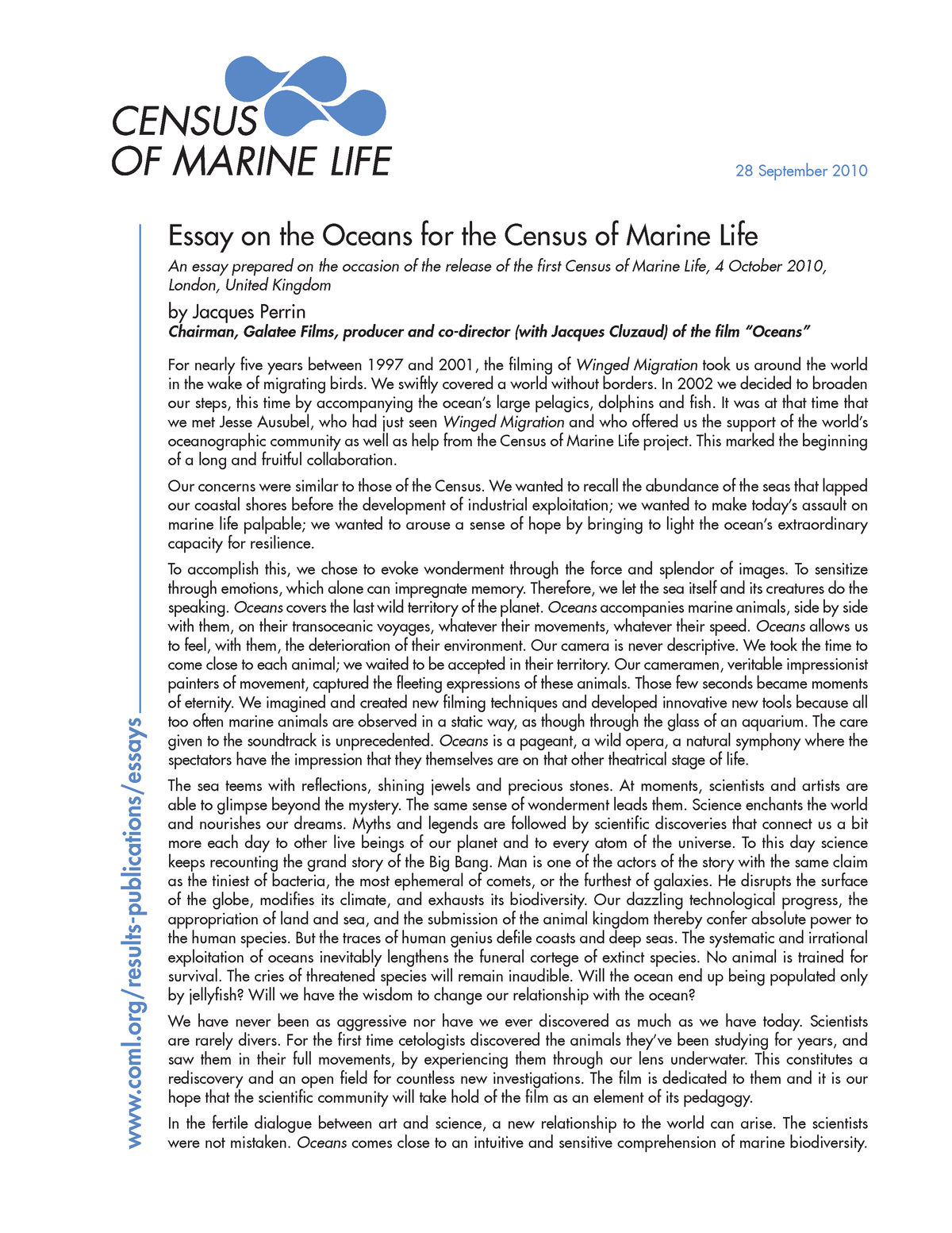 essay on marine resource