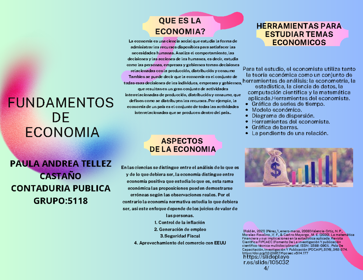 Folleto Fundamentos DE Economia - En las ciencias se distingue entre el