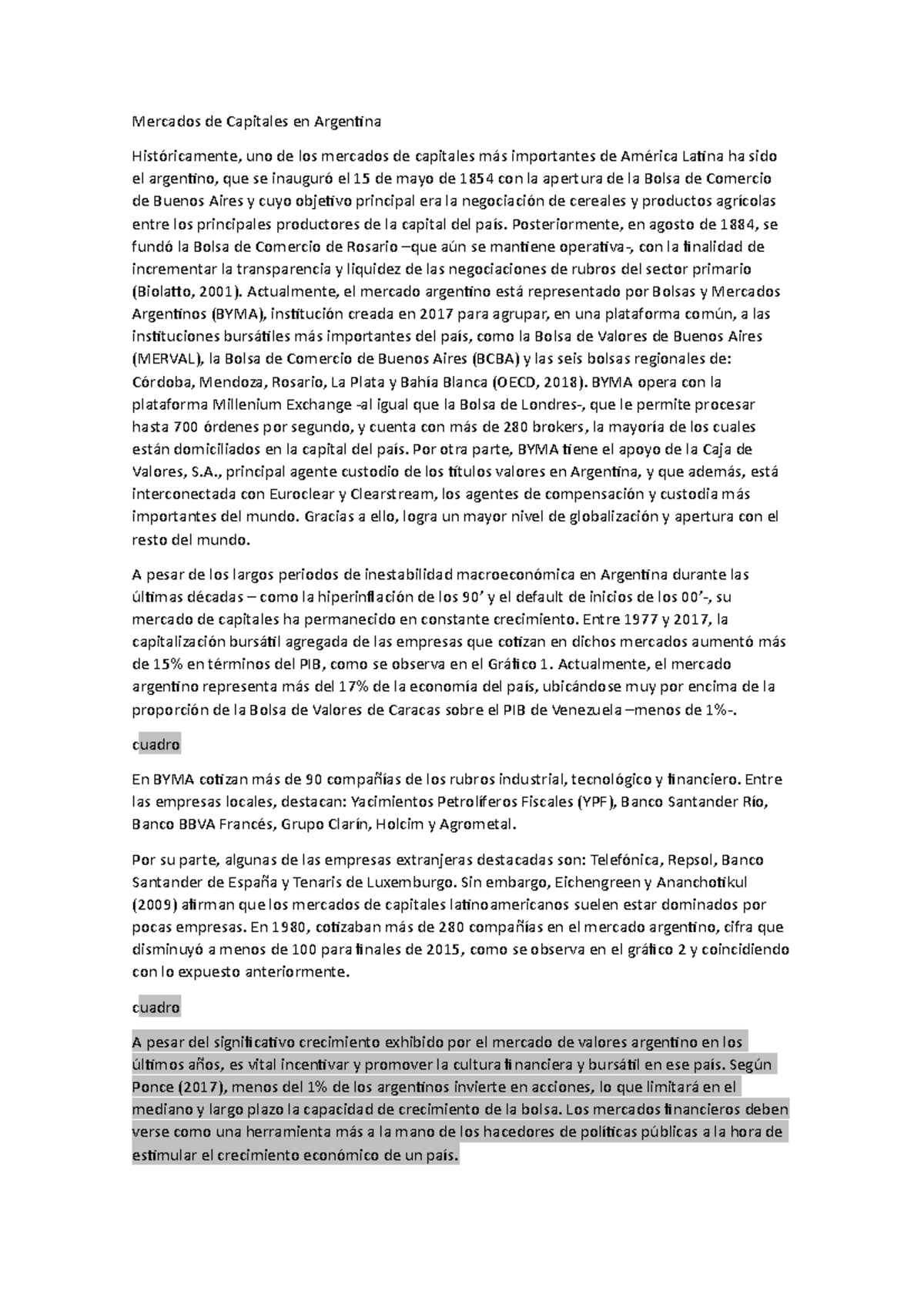 Mercados de Capitales en Argentina - Mercados de Capitales en Argenina ...