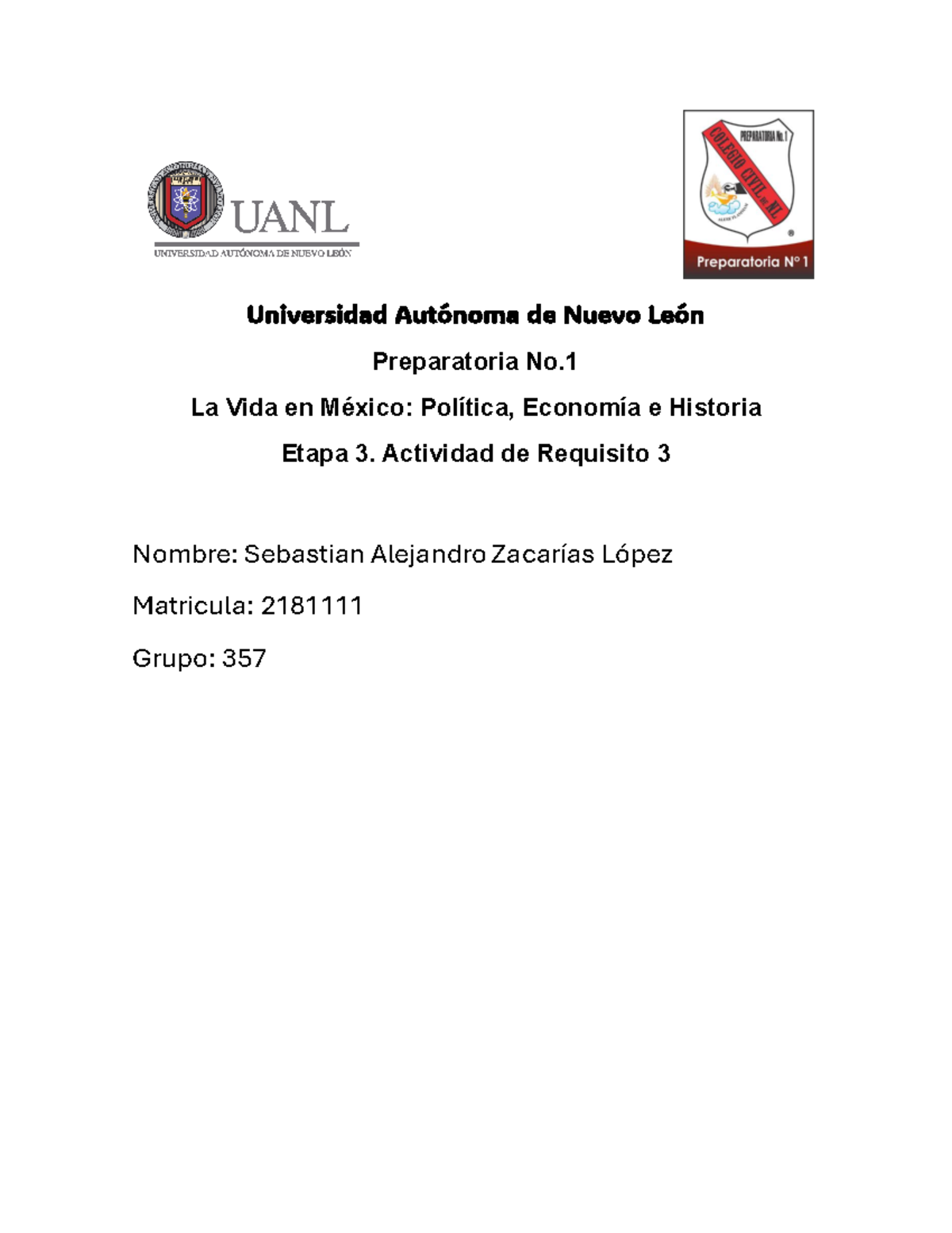 SAZL AR3 Etapa 3 LVM - Actividad de Requisito 3 - La Vida en México ...
