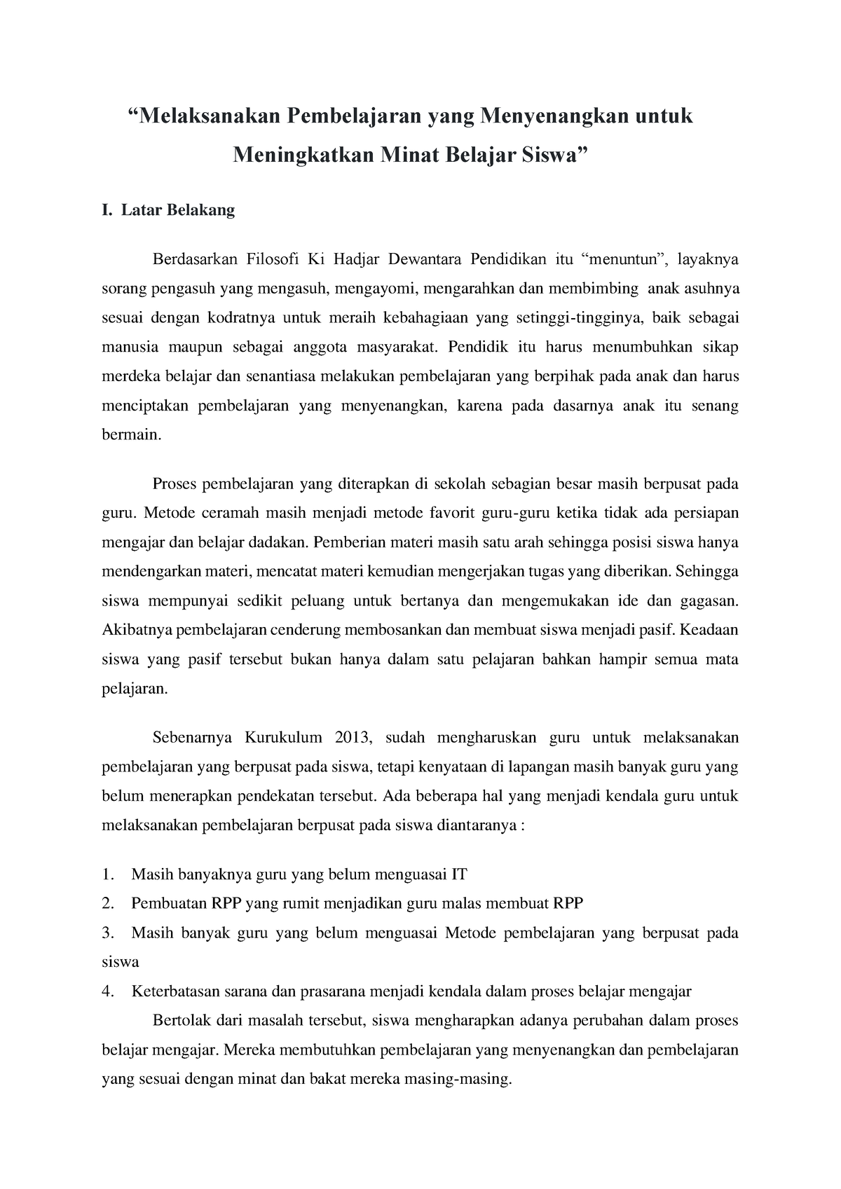 Aksi Nyata Pemahaman Peserta Didik Topik 1 - “Melaksanakan Pembelajaran ...