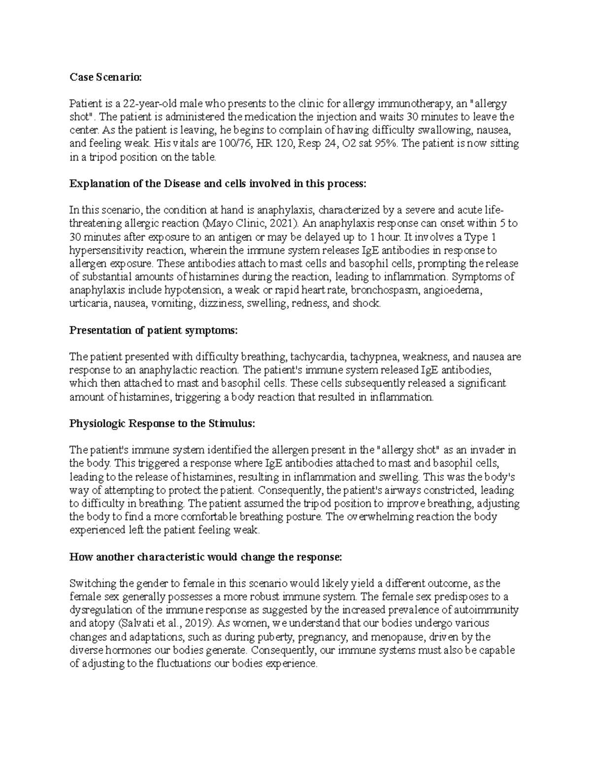 Anaphylaxis CASE STUDY Case Scenario Patient Is A 22 year old Male anaphylaxis-case-study-case-scenario-patient-is-a-22-year-old-male