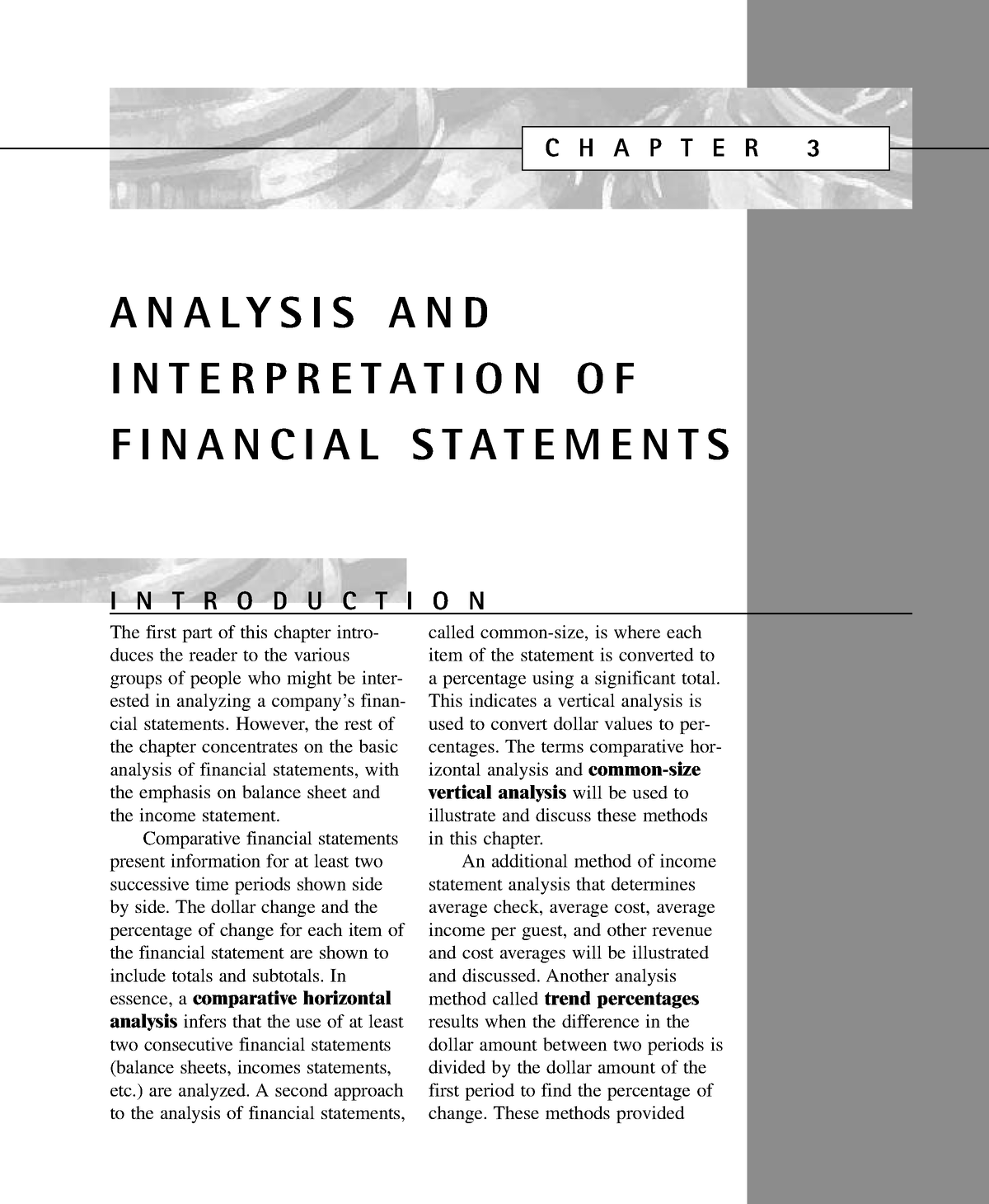 Chapter 3 - Analysis And Interpretation Of Financial Statements - A N A ...