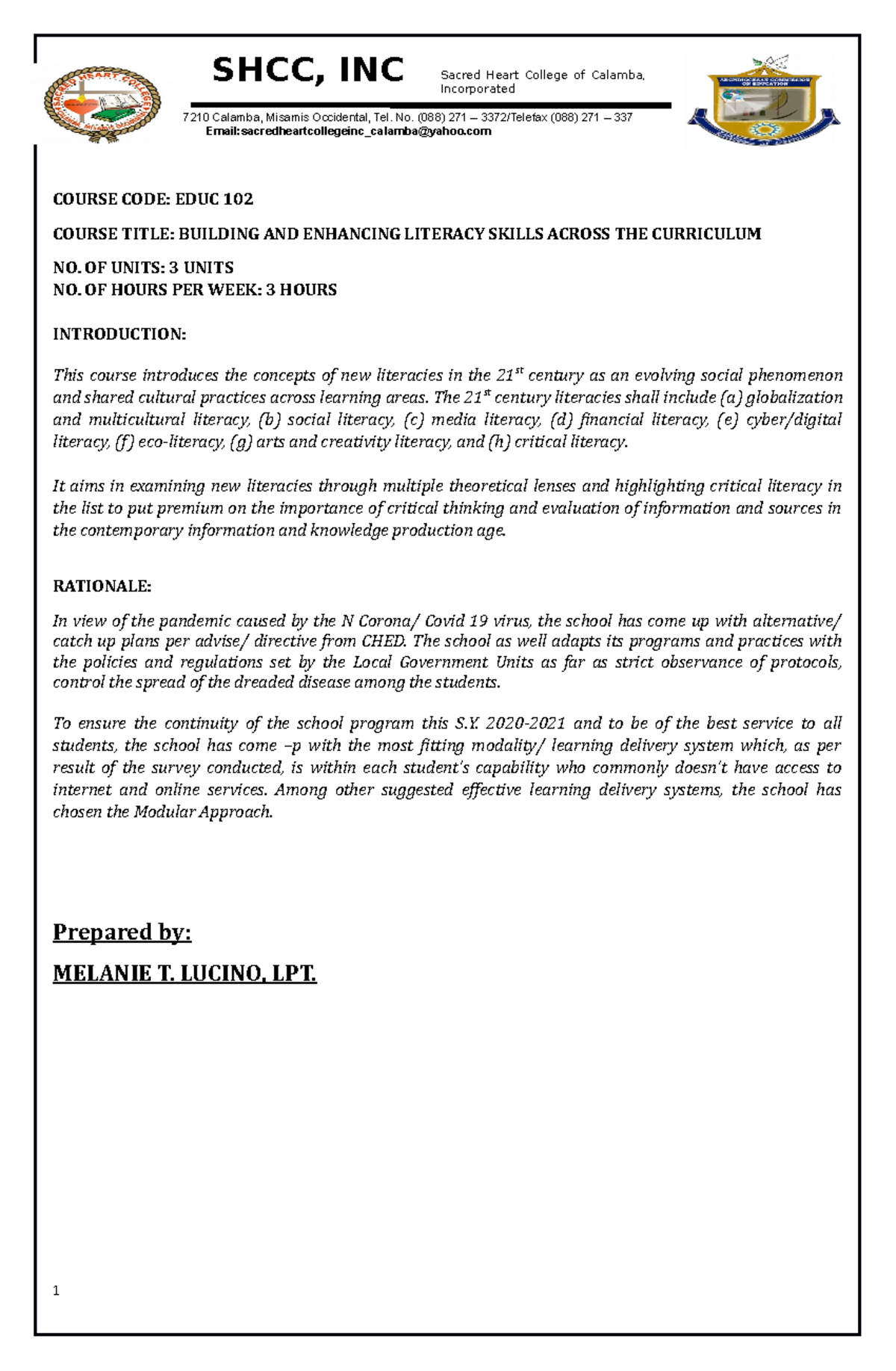 Module 1 Educ 102 This Course Introduces The Concepts Of New