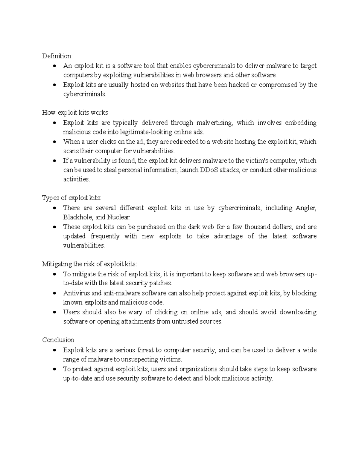 Exploit Kits kishore Definition An exploit kit is a software