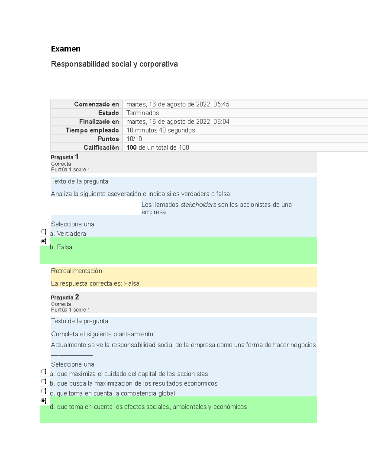 Examen Responsabilidad Social Y Corporativa - Examen Responsabilidad ...