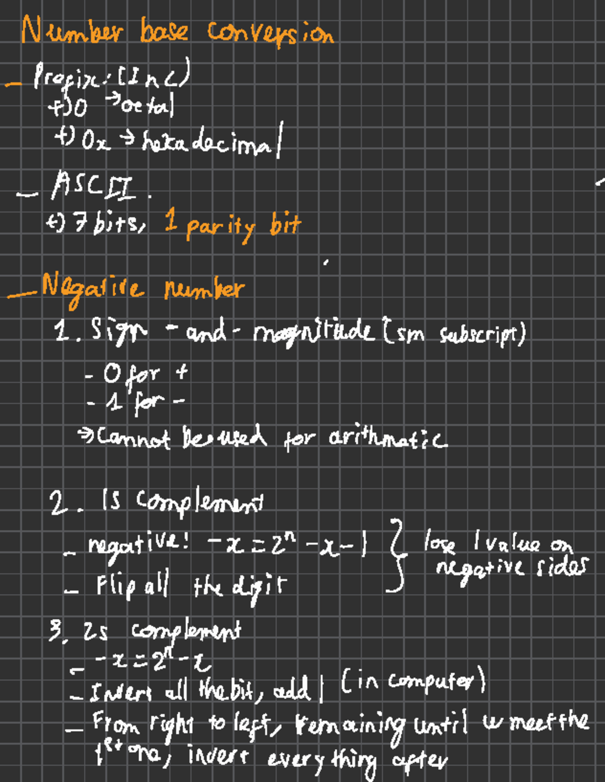 Number representation - Number base conversion -Profix : (Inc) 30 ...