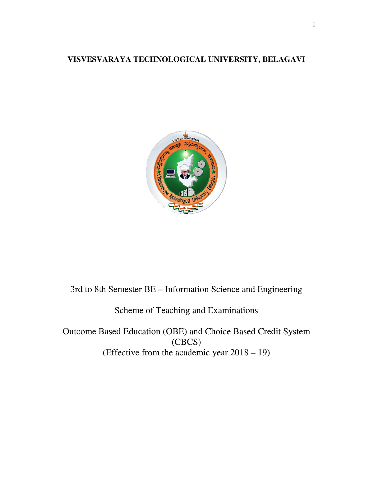 Syllabus 18 Scheme - VISVESVARAYA TEC 3 Rd To 8th Semester B Scheme O ...