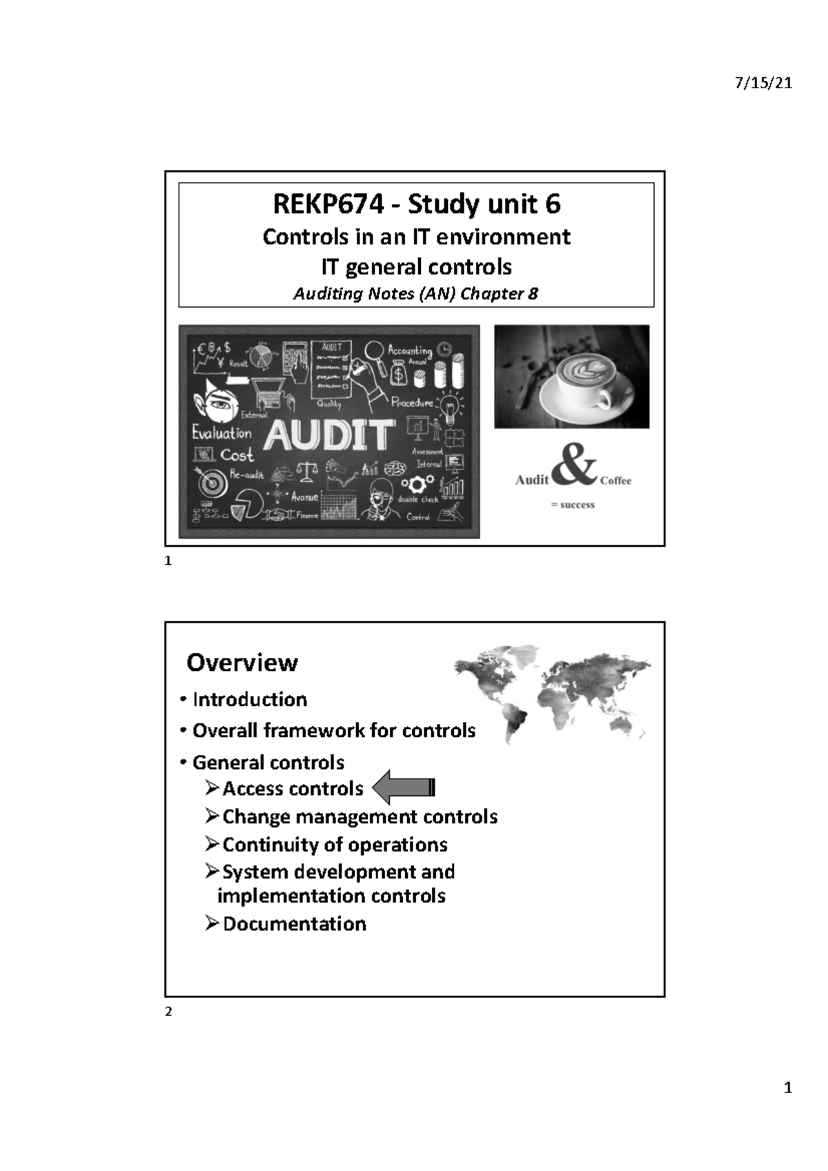 REKP674+-+SU6+-+ENG+part+2+of+4 - REKP674 - Study unit 6 Controls in an - When Is Part 6 Part 2 Coming Out