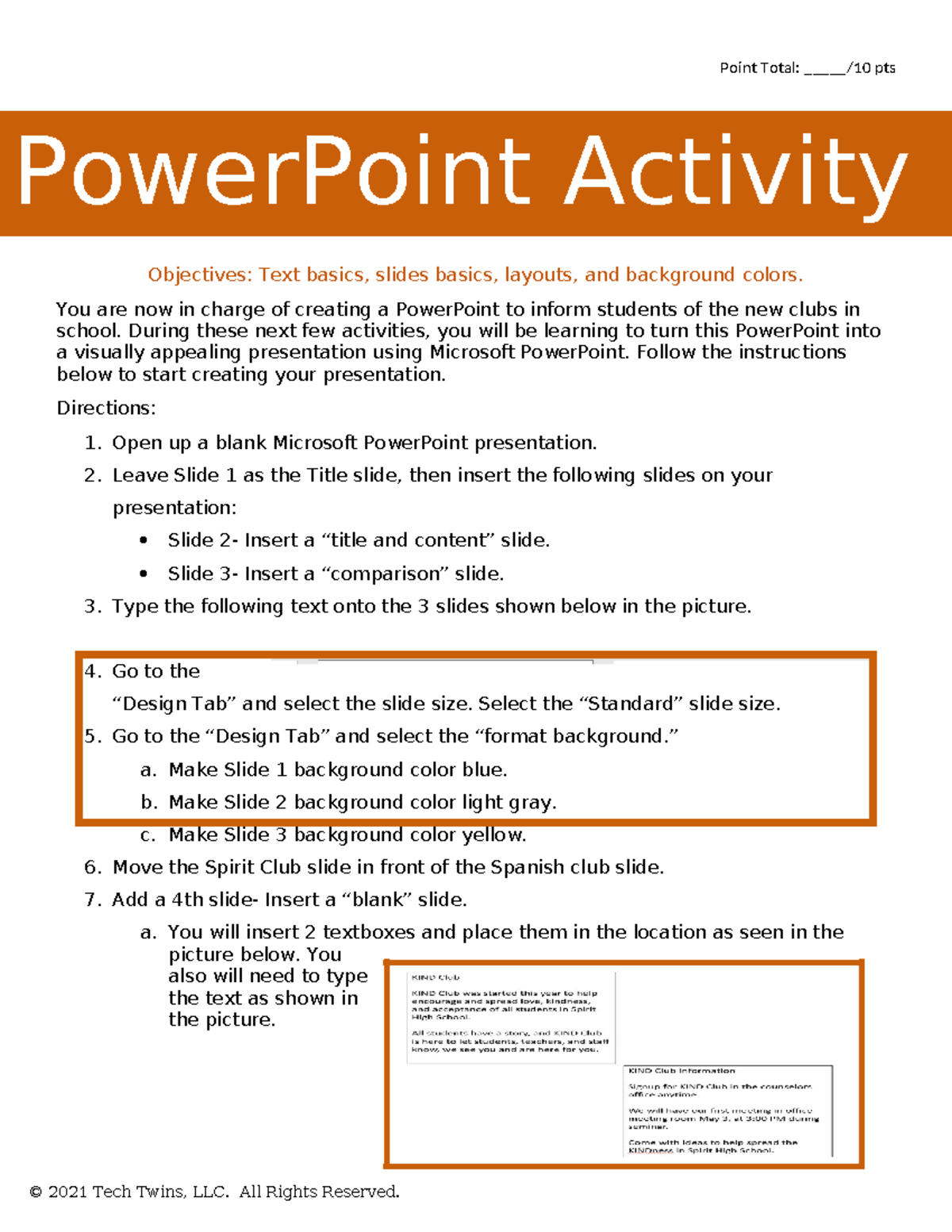 6-Power Point+Activity+1 - © 2021 Tech Twins, LLC. All Rights Reserved ...
