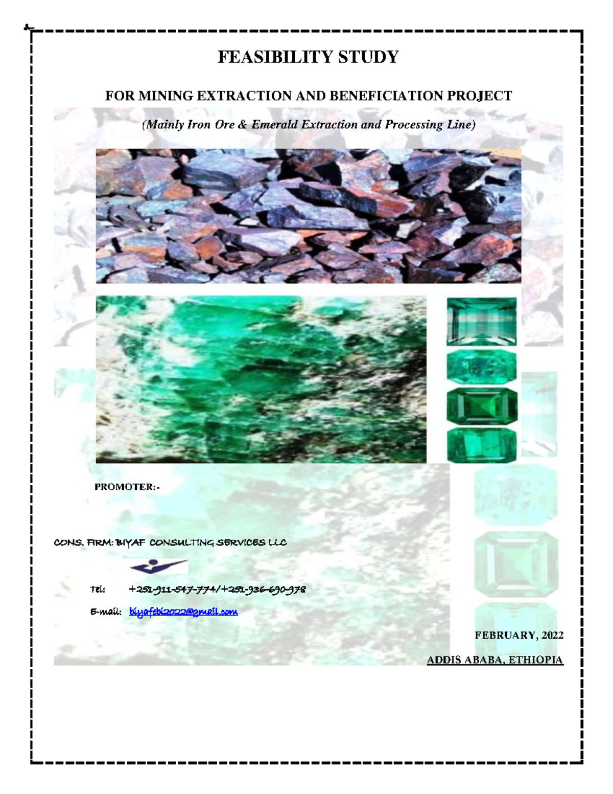 7. IRON ORE Mining Feasibility Study - Business Administration - AAU ...