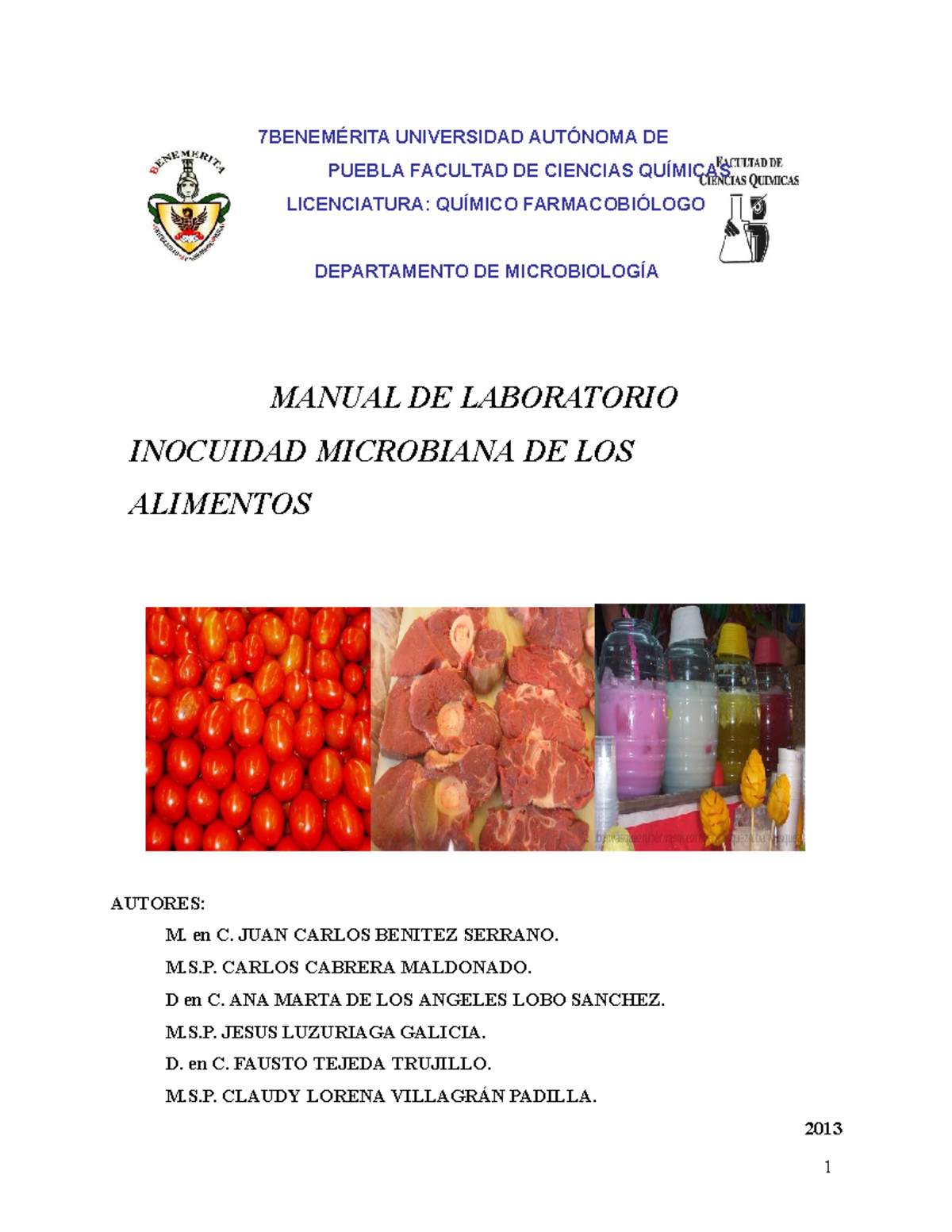 Manual de Inocuidad Microbiana de los Alimentos - 1 7BENEMÉRITA ...