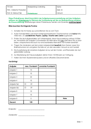Klausur 2019, Fragen Und Antworten - F08 – Institut Für Produktion Prof ...