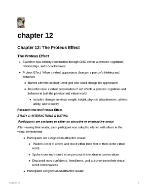 Chapters 7-8 - chapters 7- Chapter 7: Social Information Processing and ...
