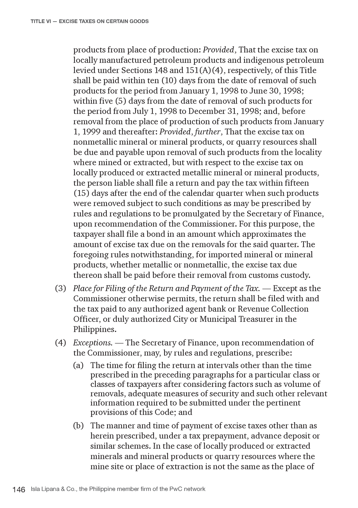 Pwcph Tax Code 2019 56 - 146 Isla Lipana & Co., The Philippine Member ...