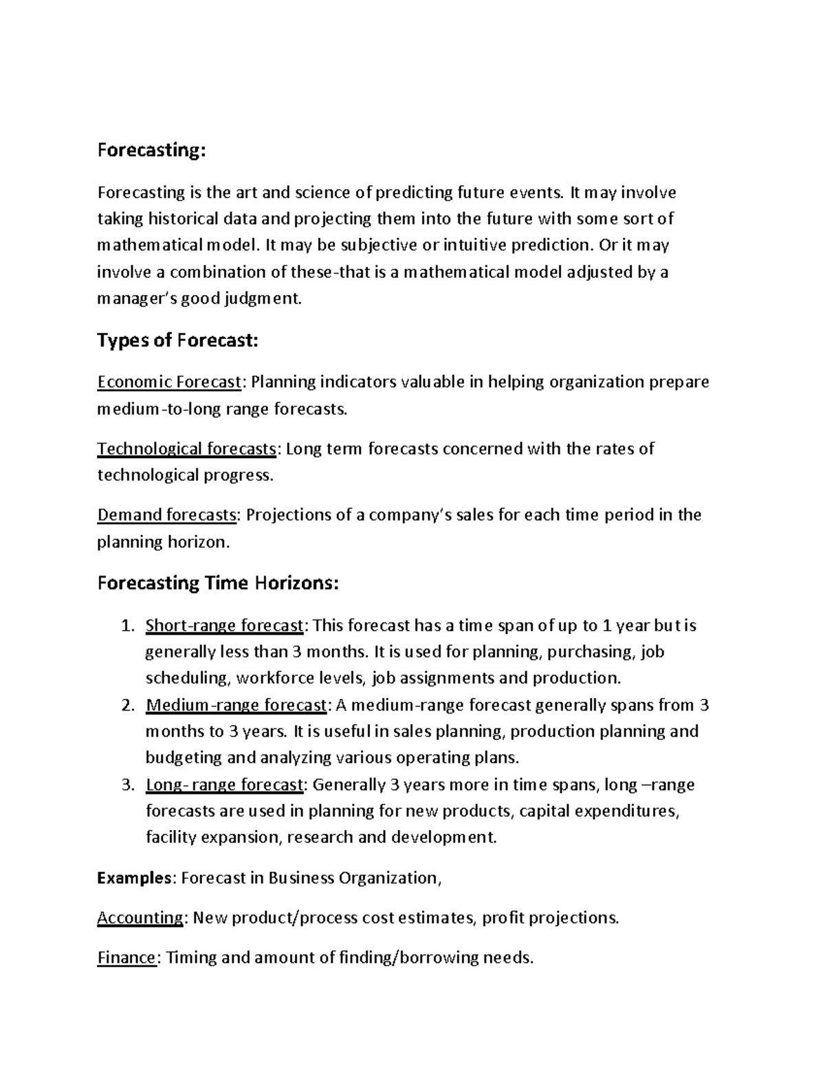 Net Forecasting - Forecasting: Forecasting is the art and science of ...