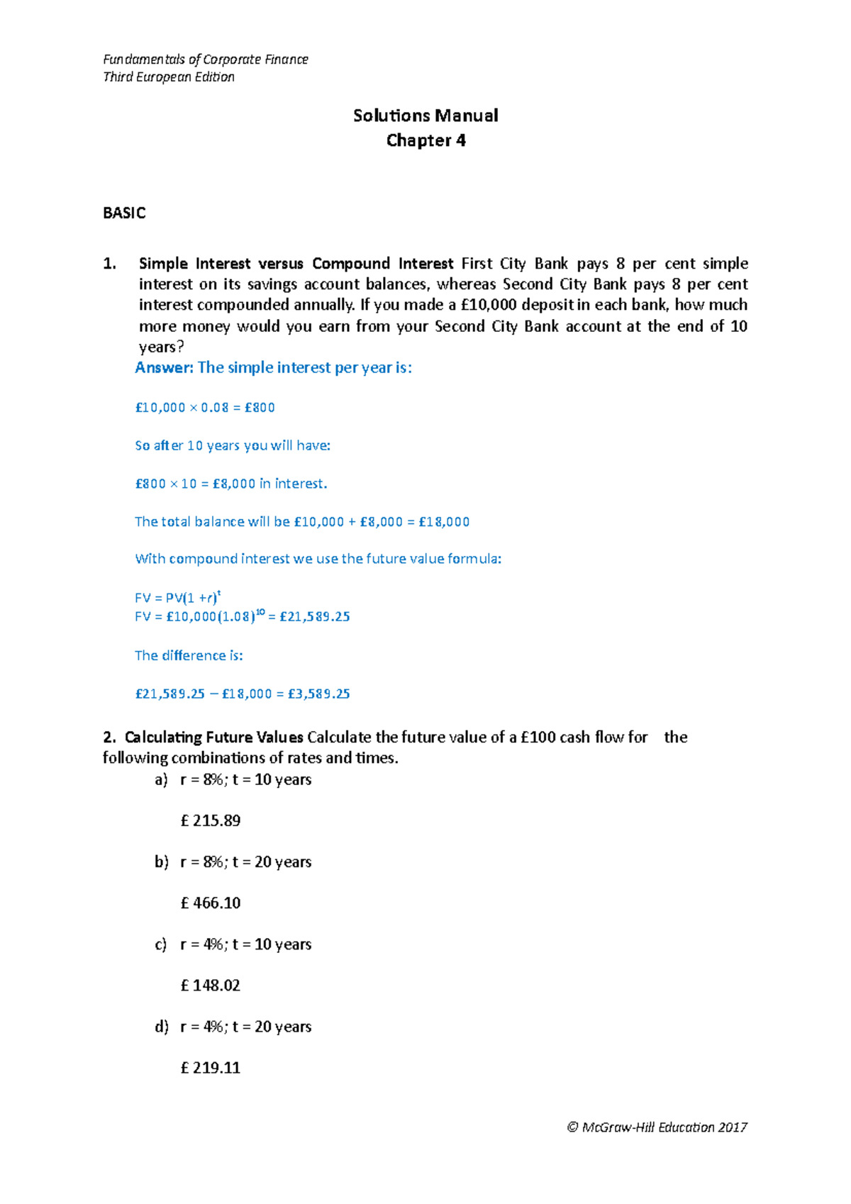 Ch4 SM - Chapter 3 answers - Third European Edition Solutions Manual ...