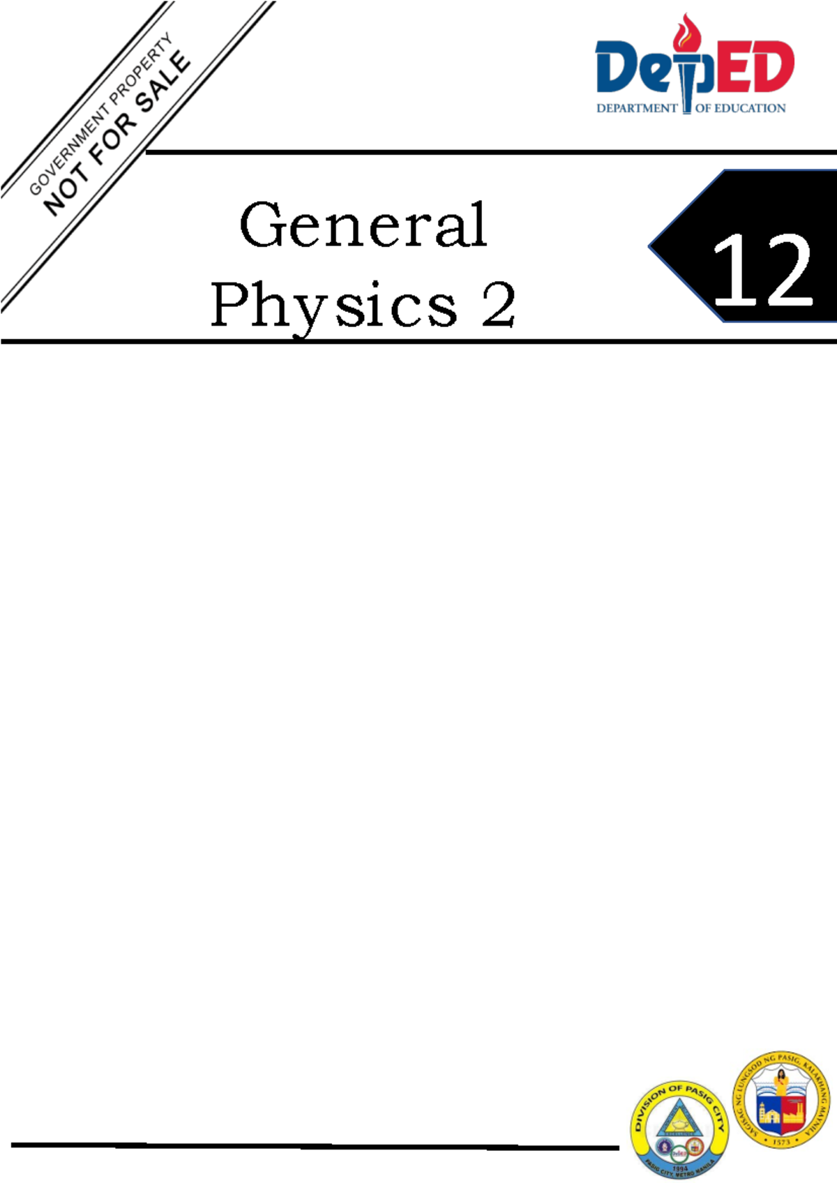 Pdfcoffee - General Physics 2 12 General Physics 2 – Grade 12 Quarter 4 ...