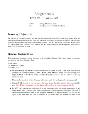 Comp 250 Winter 2023 Final Project - Final Project COMP 250 Winter 2023 ...