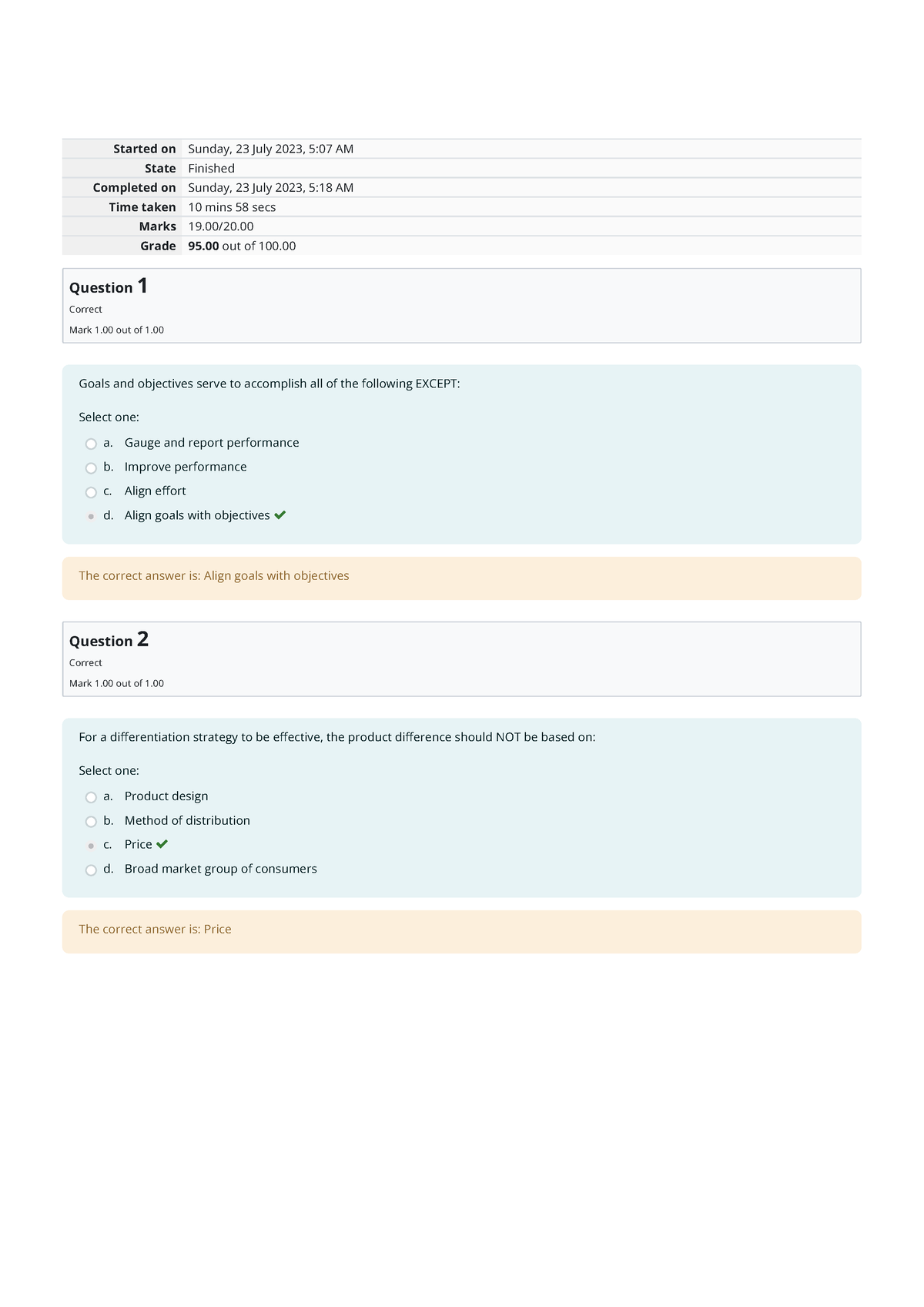 Graded Quiz Unit 6- Attempt Review Home 2 - Started On Sunday, 23 July ...