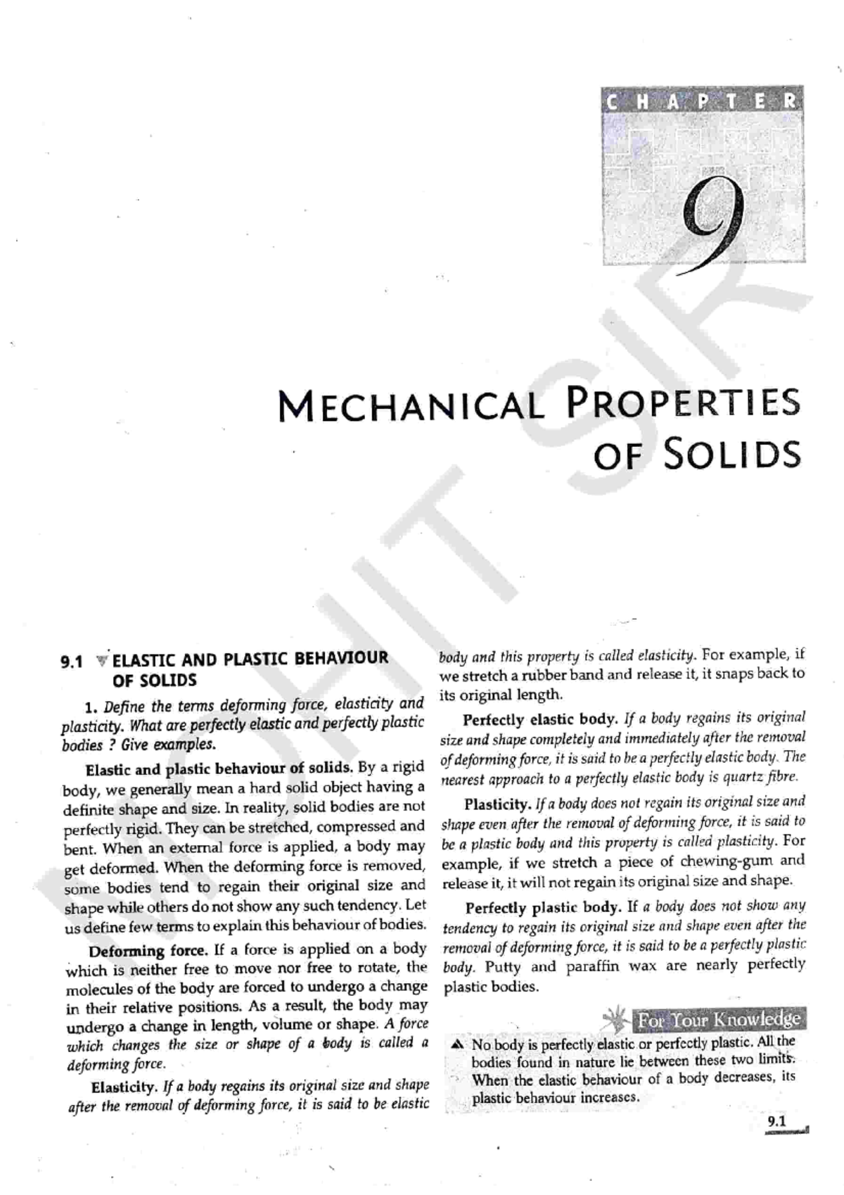 Mechanical Properties OF Solids BSc. (H) Physics Studocu