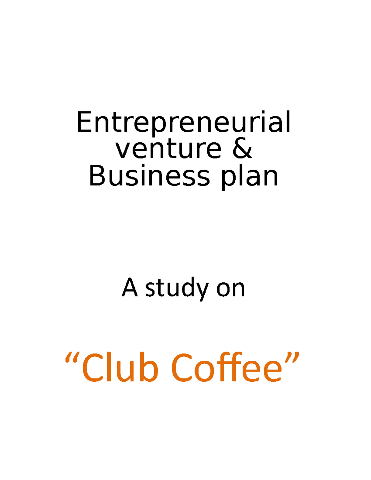 the-new-venture-of-business-plan-about-coffee-shop-report