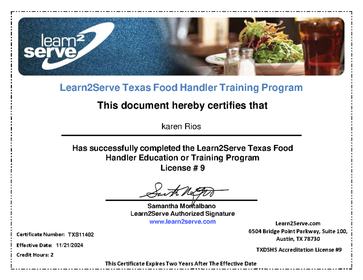 DOC 20240724 WA0001 lst Learn2Serve Texas Food Handler Training