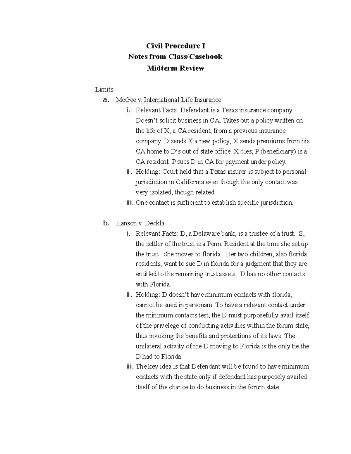 In REM Jurisdiction Actions Against Property Civil Procedure I Notes