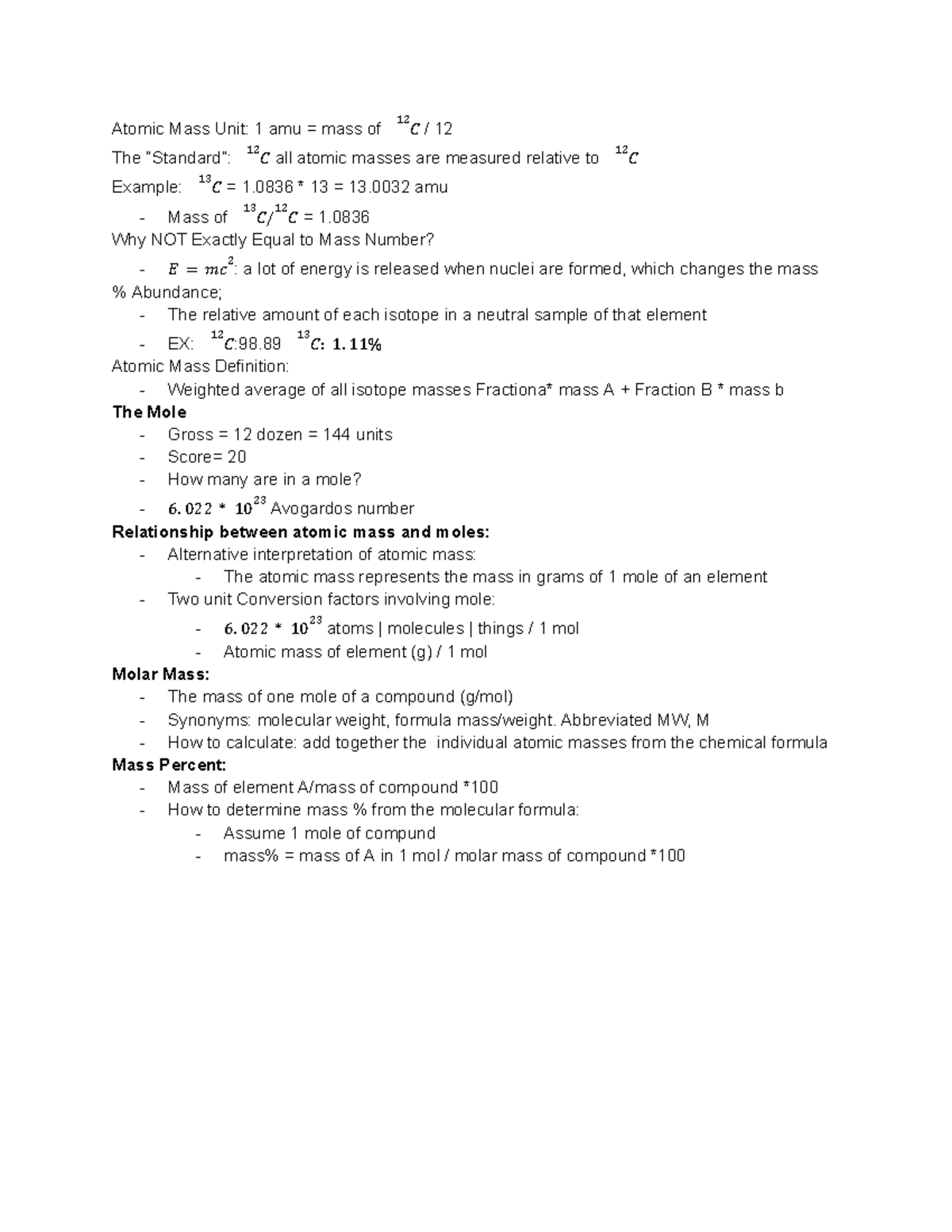 atomic-mass-and-moles-atomic-mass-unit-1-amu-mass-of-12-12-the