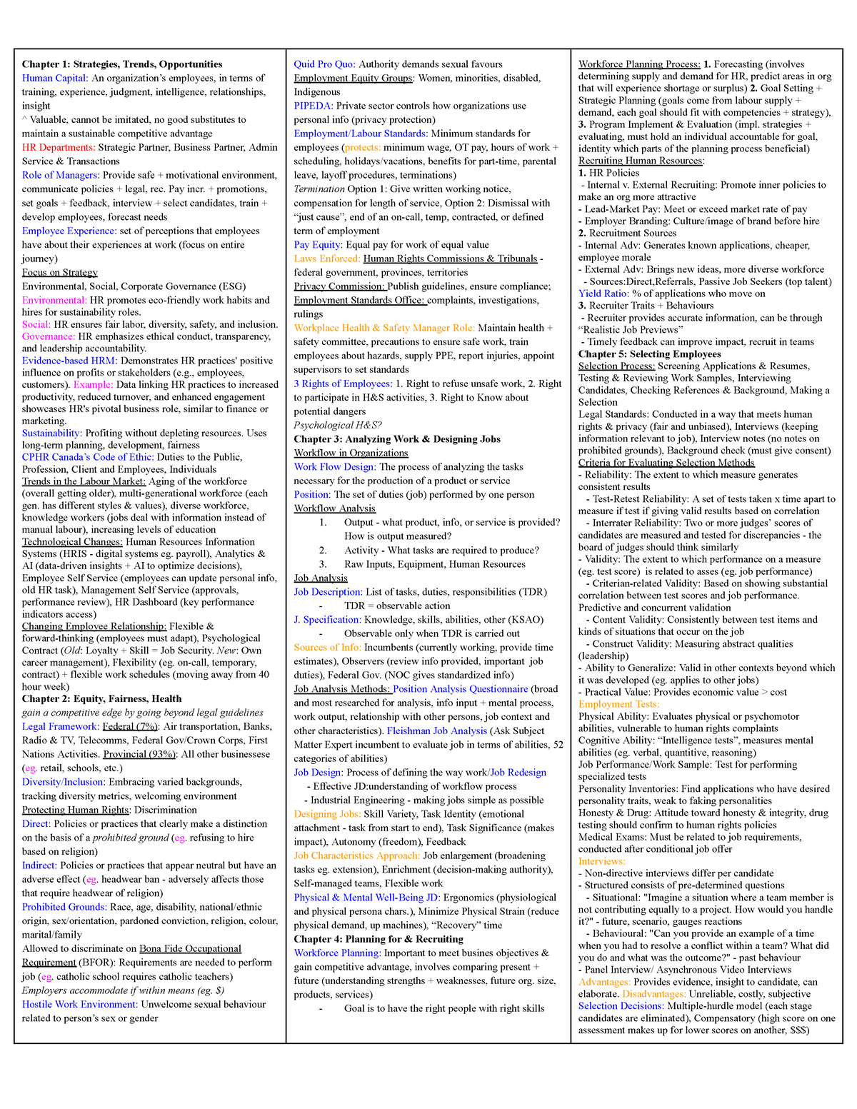 203 Midterm Cheatsheet - Chapter 1: Strategies, Trends, Opportunities ...