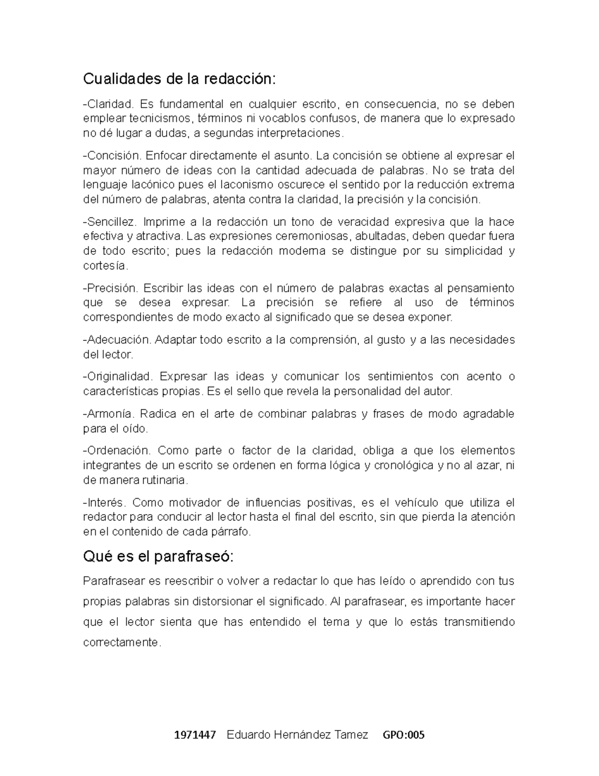 Rite Investigacion Cualidades De La Redacci N Claridad Es Fundamental En Cualquier Escrito