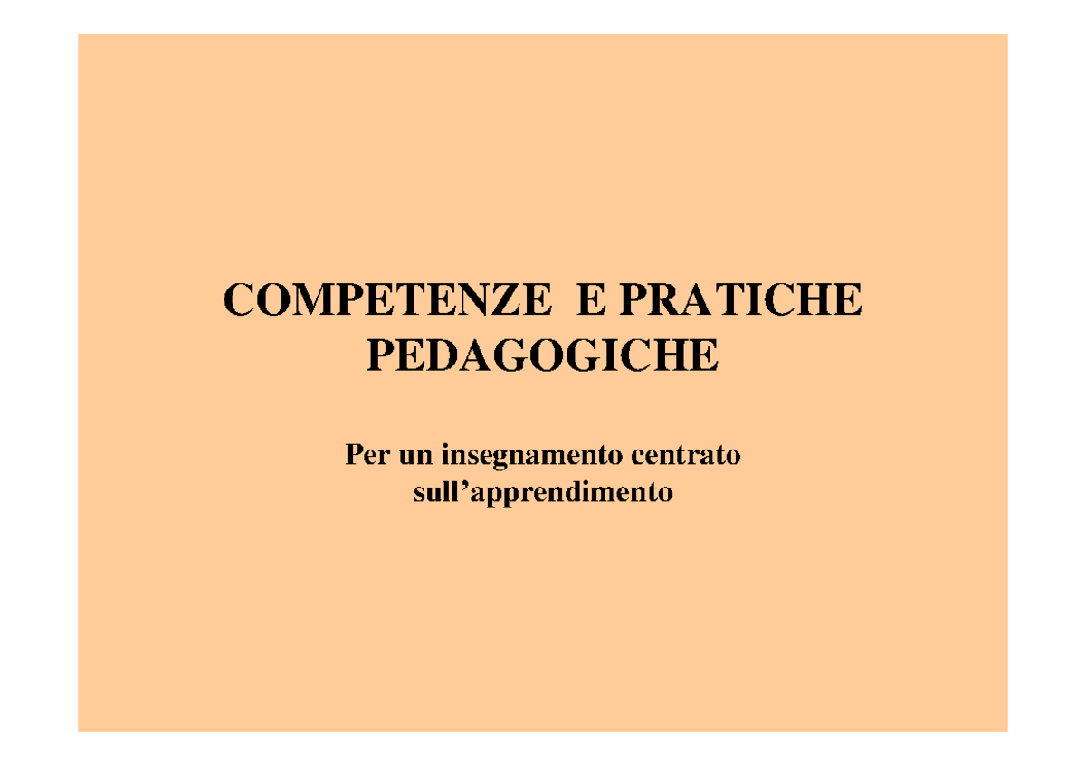 Didattica-per-competenze - COMPETENZE E PRATICHE PEDAGOGICHE Per Un ...