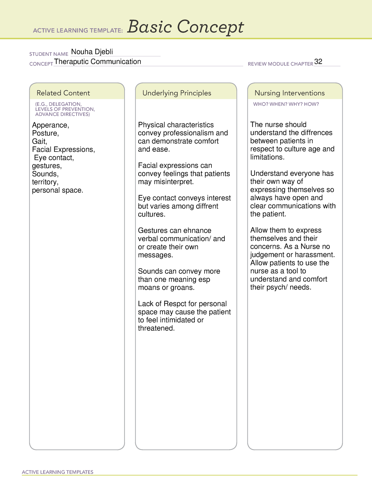 ATI-1 - ATI template - NUR 2100 - ACTIVE LEARNING TEMPLATES Basic ...