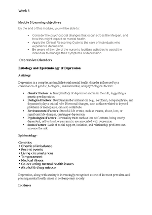Module 3 - NRSG263 - Module 3 Learning objectives By the end of this ...