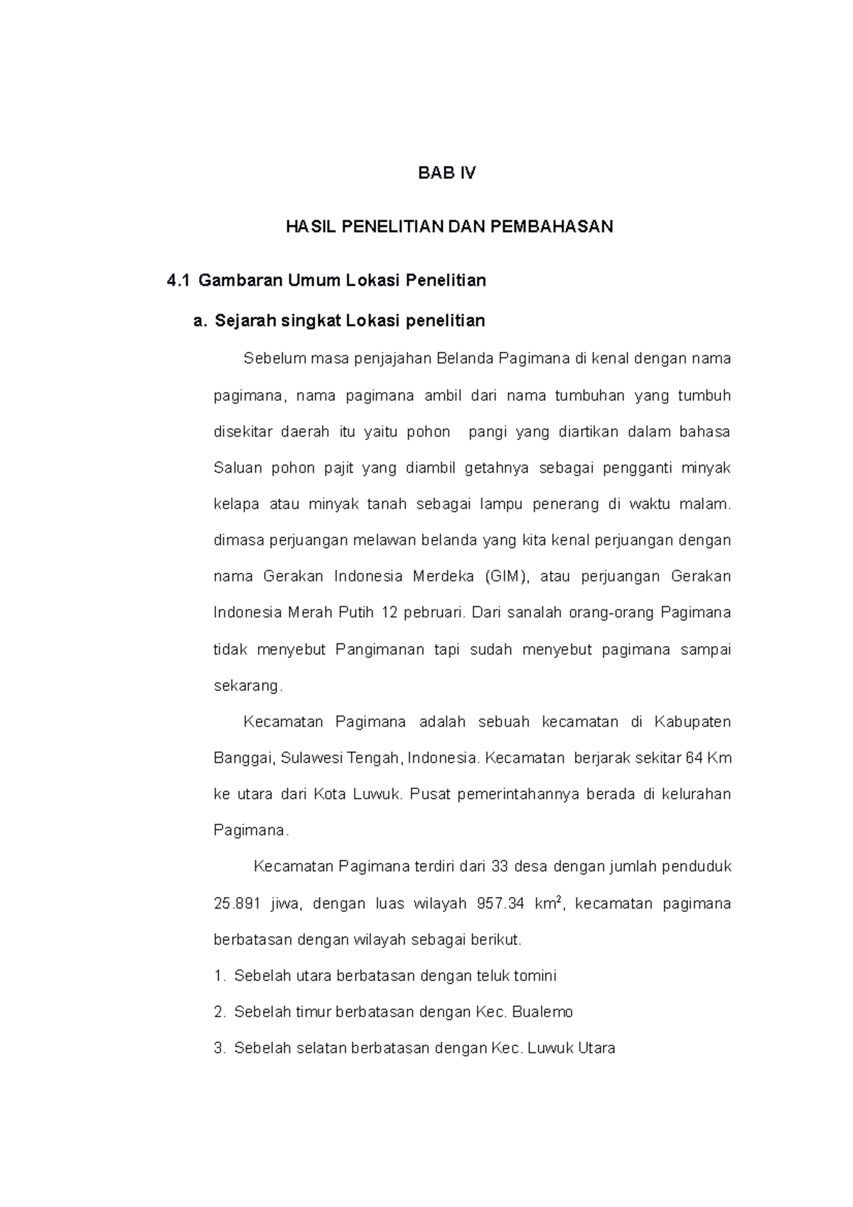 BAB IV - Management - BAB IV HASIL PENELITIAN DAN PEMBAHASAN 4 Gambaran ...