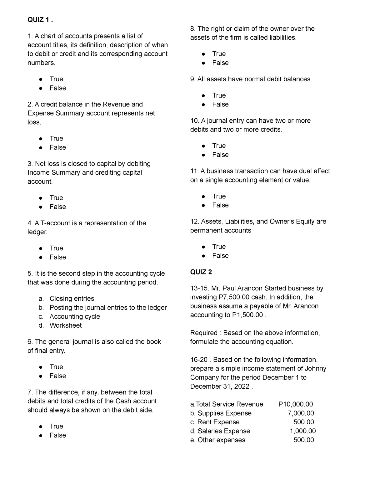 inbound-3168190995556722059-quiz-1-a-chart-of-accounts-presents-a