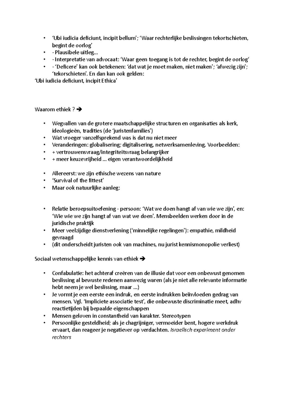 Ethiek Voor Juristen Samenvatting - ‘Ubi Iudicia Deficiunt, Incipit ...