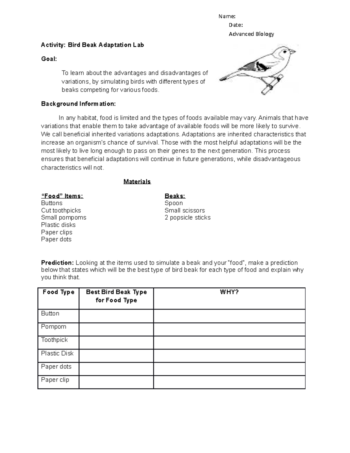 Bird Beak Lab Answer Key - xahxpfs