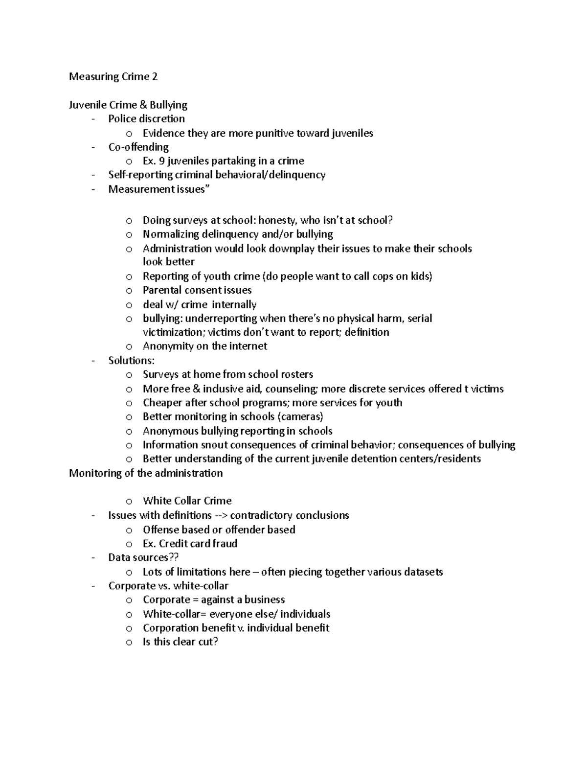 Measuring Crime 2 - 9 juveniles partaking in a crime - Self-reporting ...