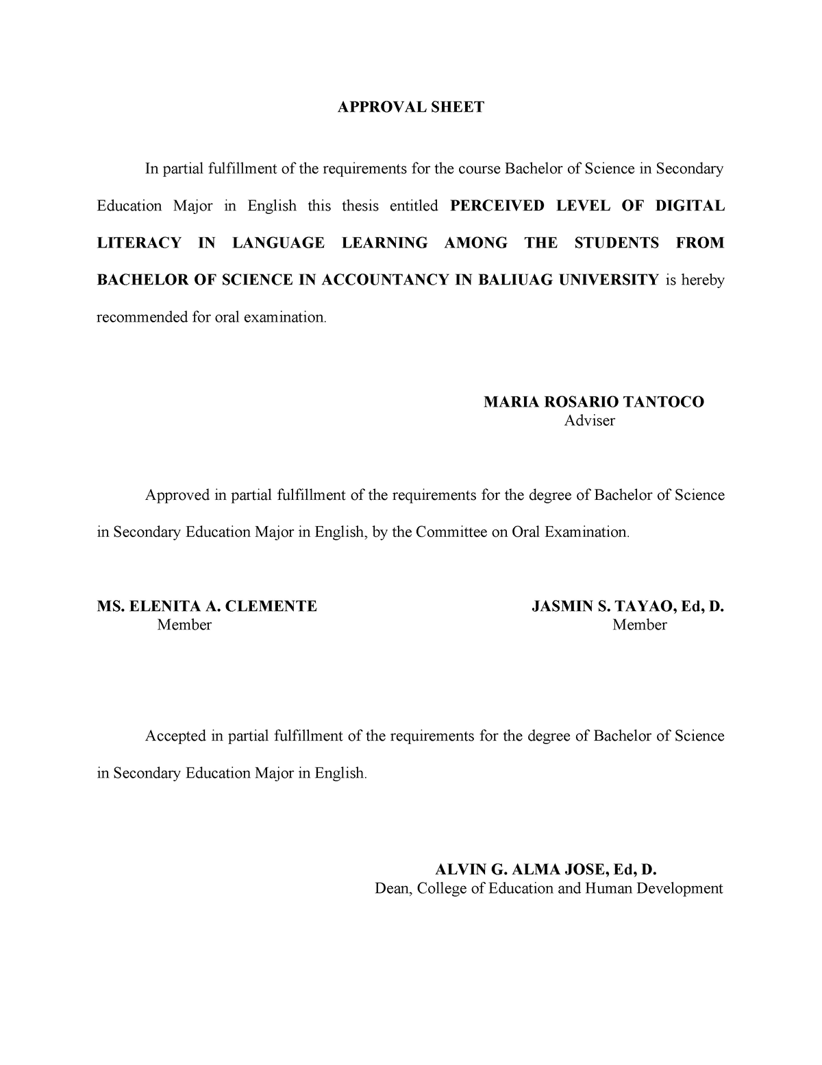 Manuscript 2021-2022 - APPROVAL SHEET In partial fulfillment of the ...