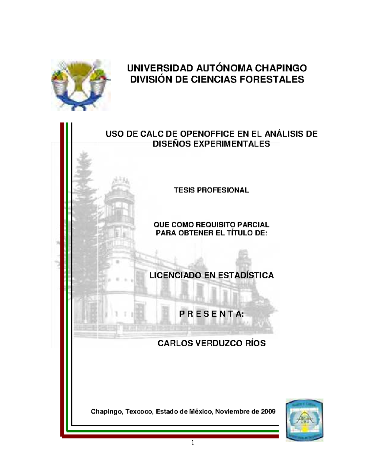 Universidad Autonoma Chapingo Diseños Experimentales - UNIVERSIDAD ...