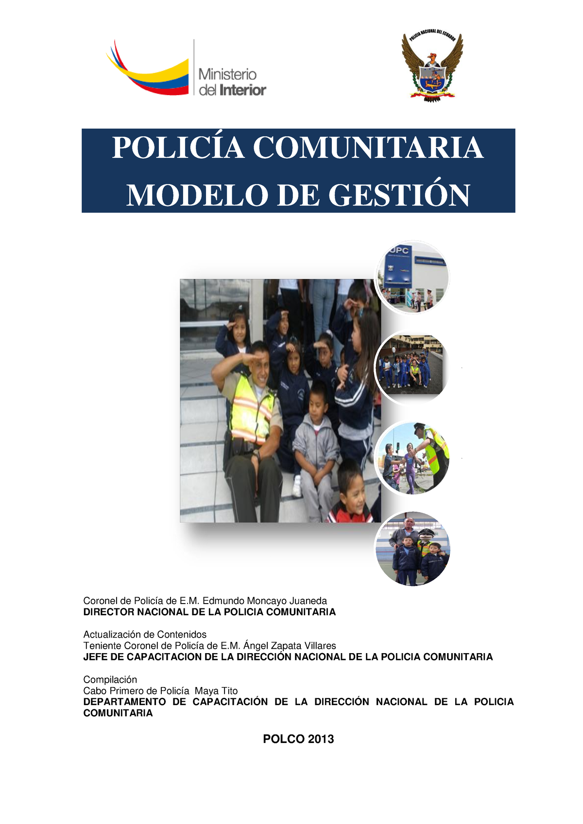 Anexo 9 Modelo De Gestión Policía Comunitaria PolicÍa Comunitaria