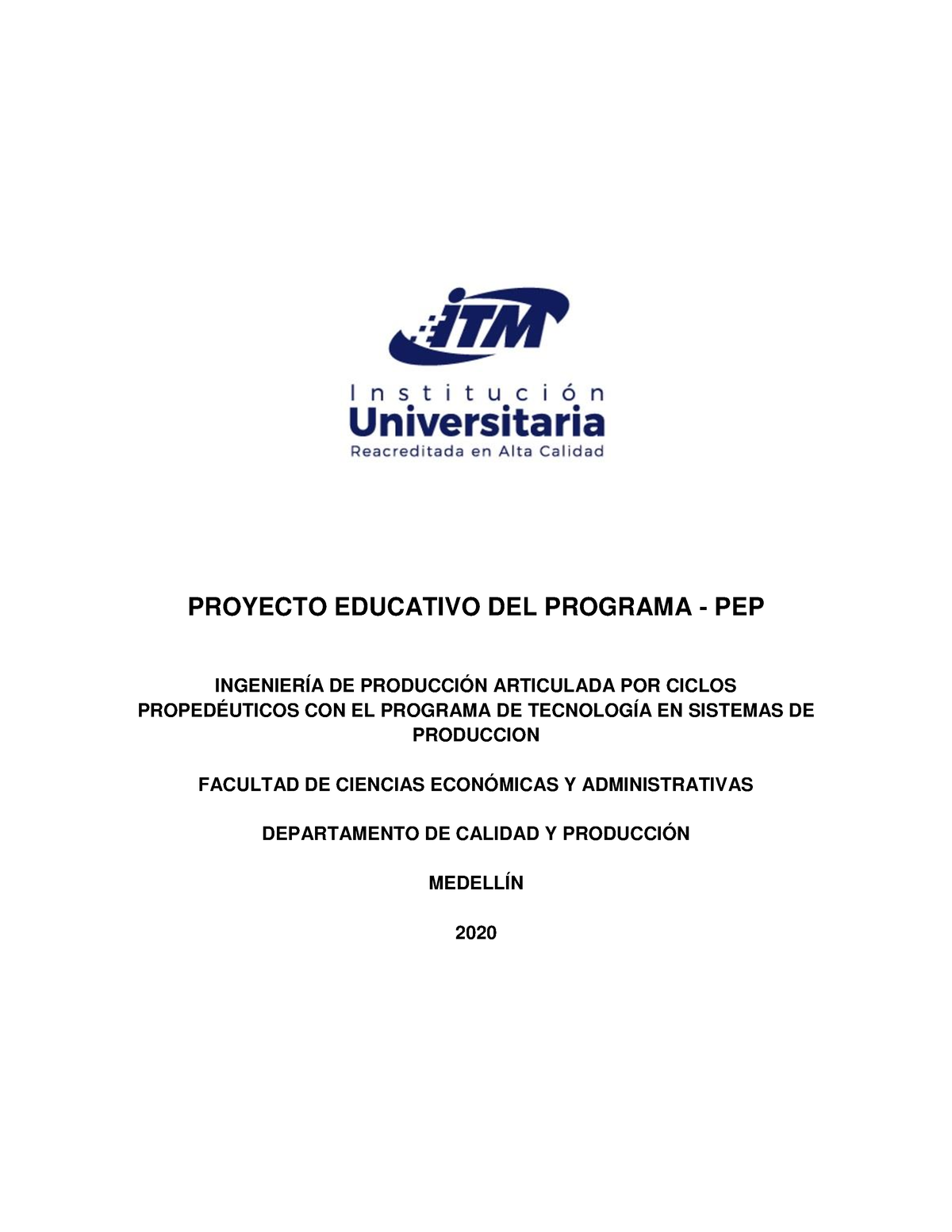 PEP Produccion POR Ciclo Propedeutico 2020 - PROYECTO EDUCATIVO DEL ...