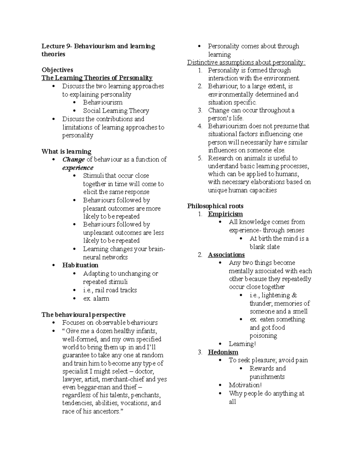 lecture-9-behaviourism-and-learning-theories-lecture-9-behaviourism