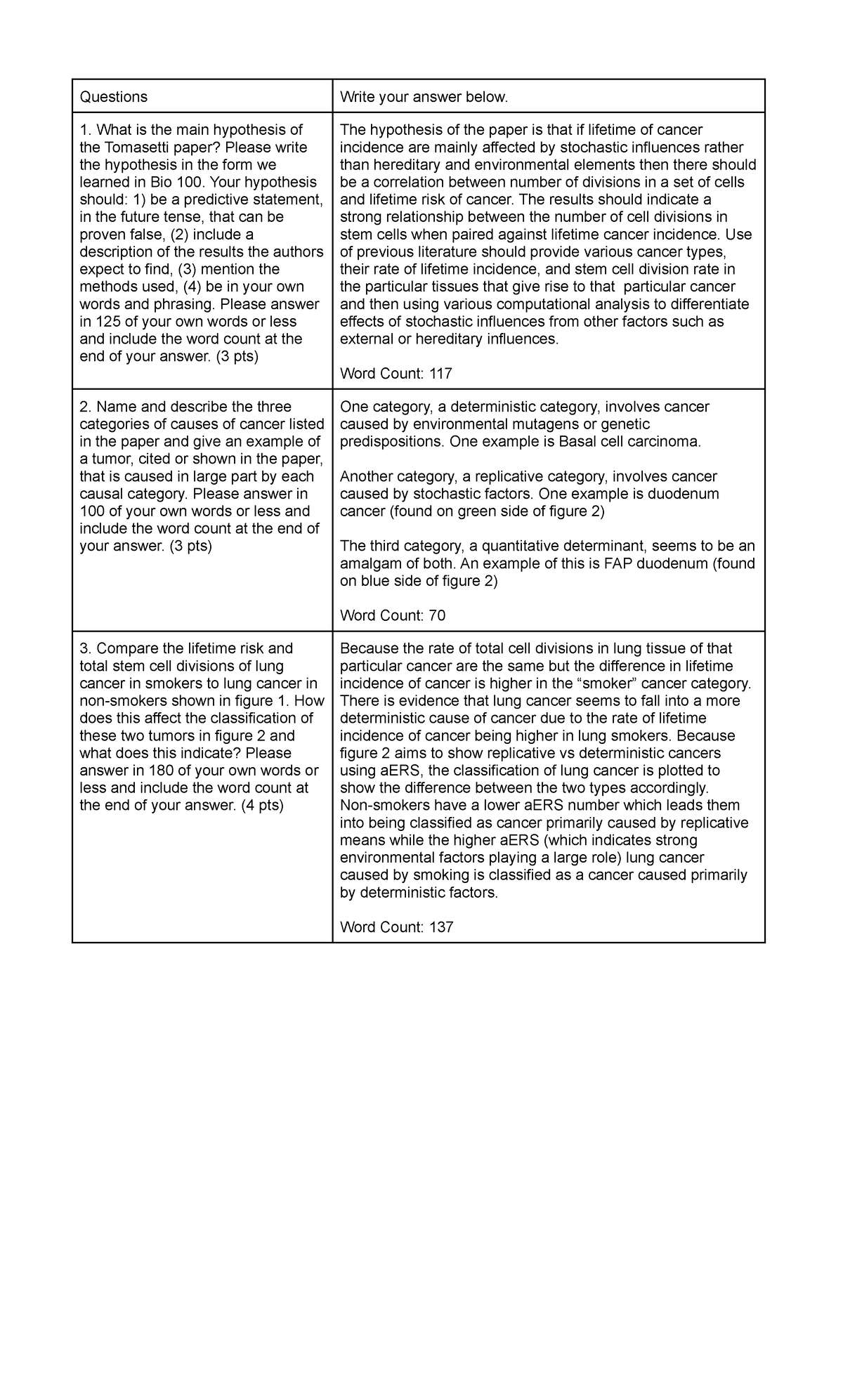 Tomasetti - Questions Write your answer below. What is the main ...